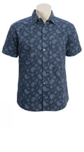 Men's Camino Shirt - navy paisley - cotton