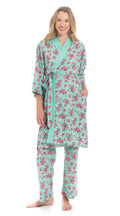 Organic Cotton Bathrobe - sea foam