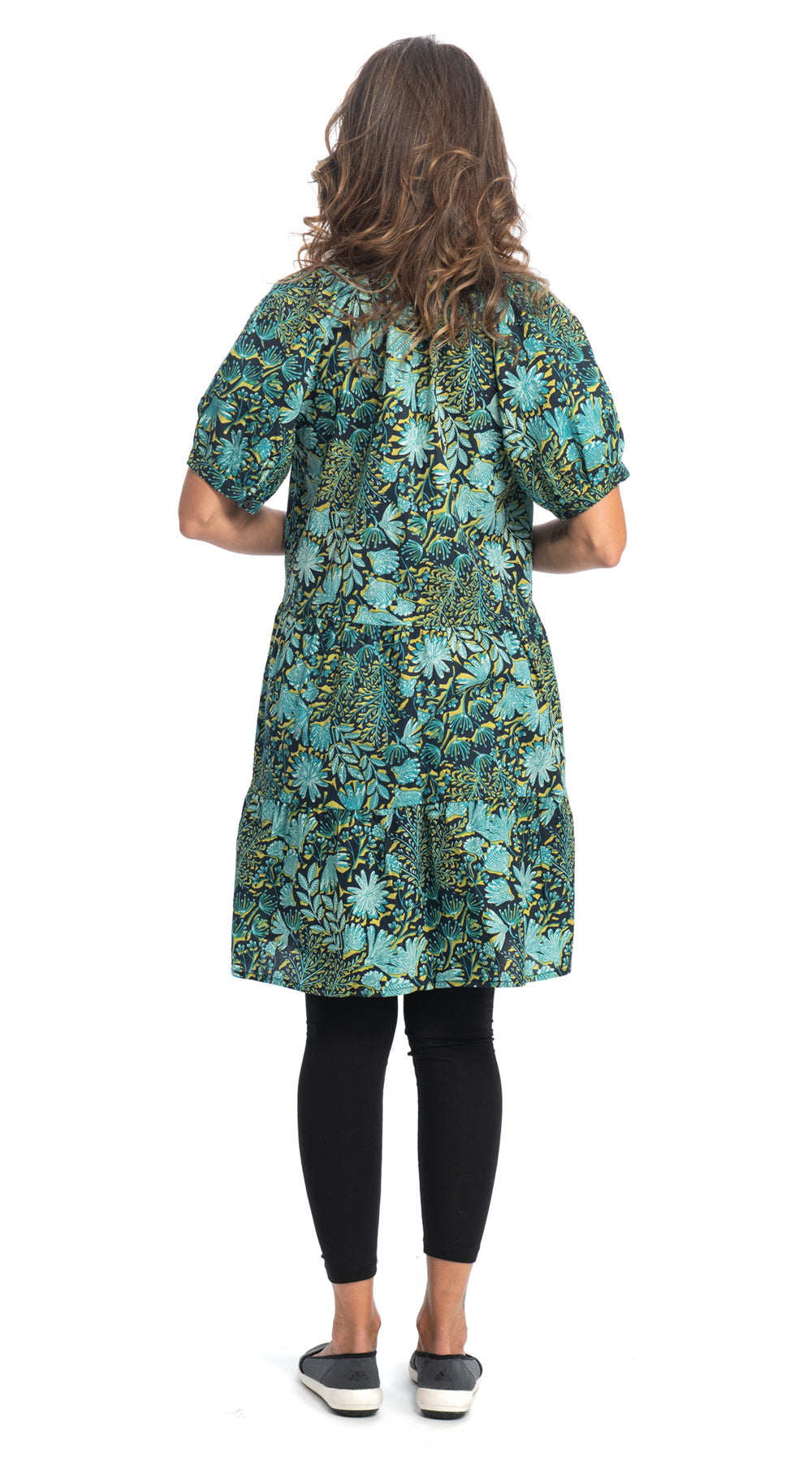 Althea Dress - precious teal - organic cotton