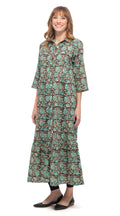 Leela Dress - teal raja - organic cotton