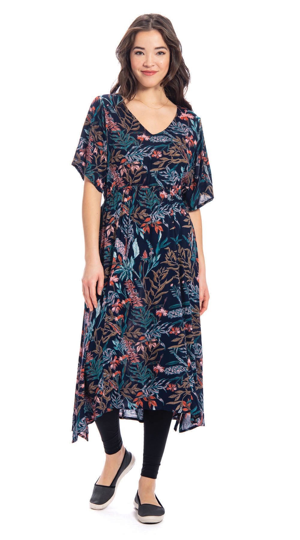 Dakini Dress - navy journey - rayon crepe