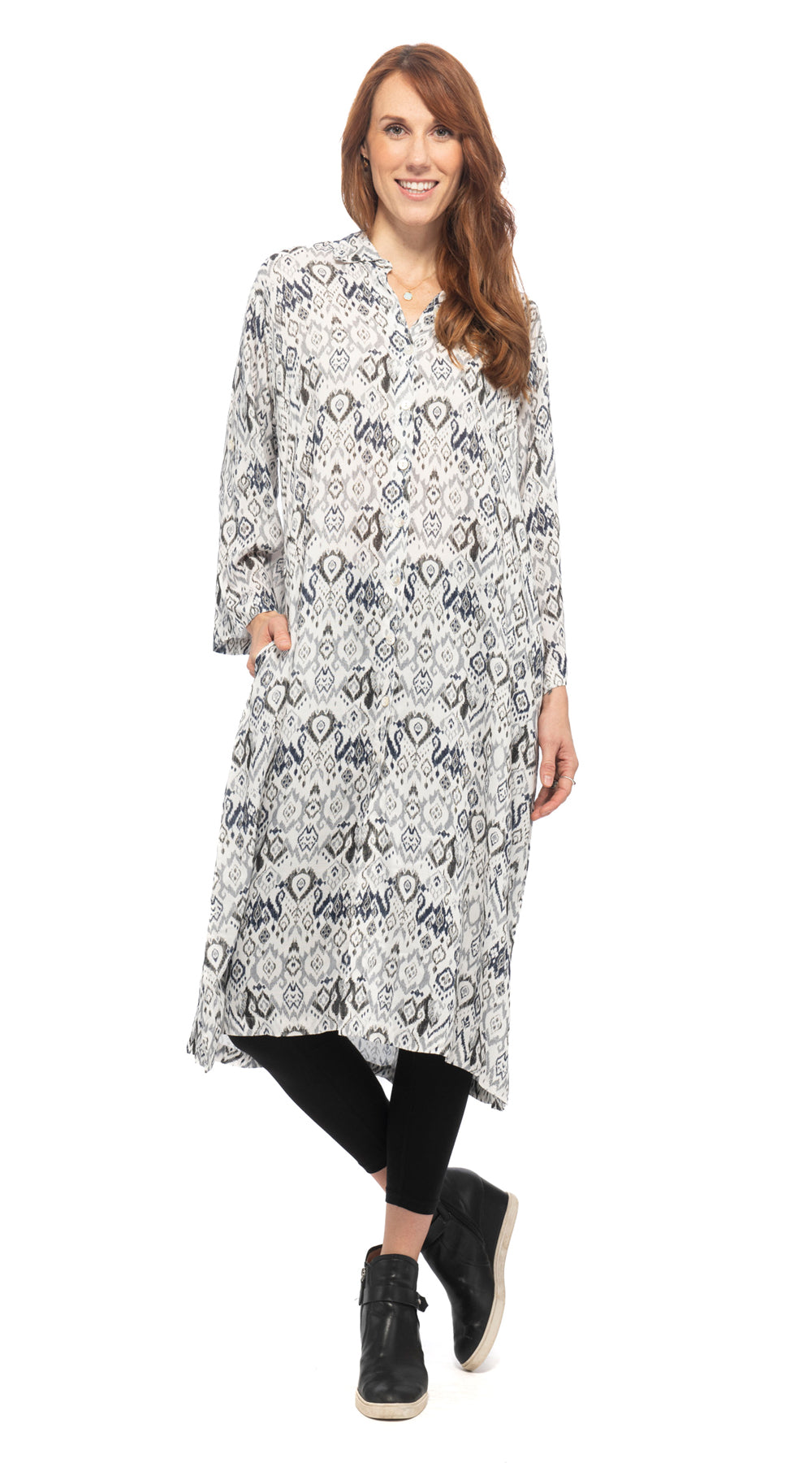 Katerina Jacket - white ikat