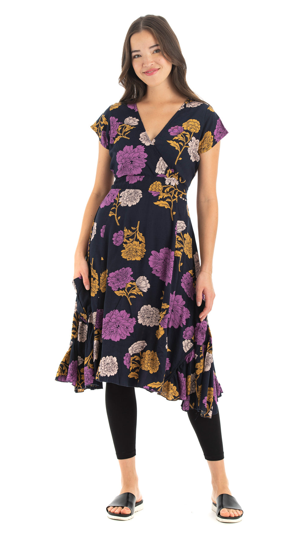 Swing Dress - eggplant