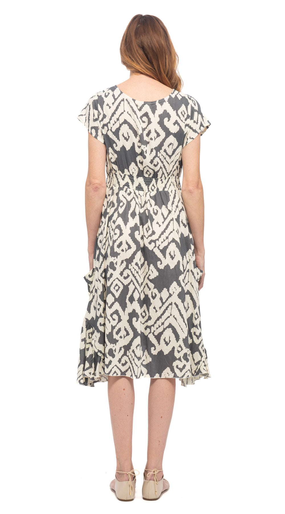 Swing Dress - grey tribal