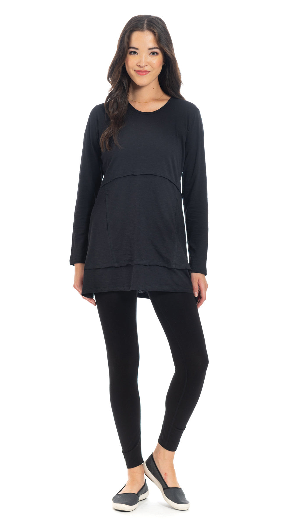 Tessa Tunic - black - organic cotton