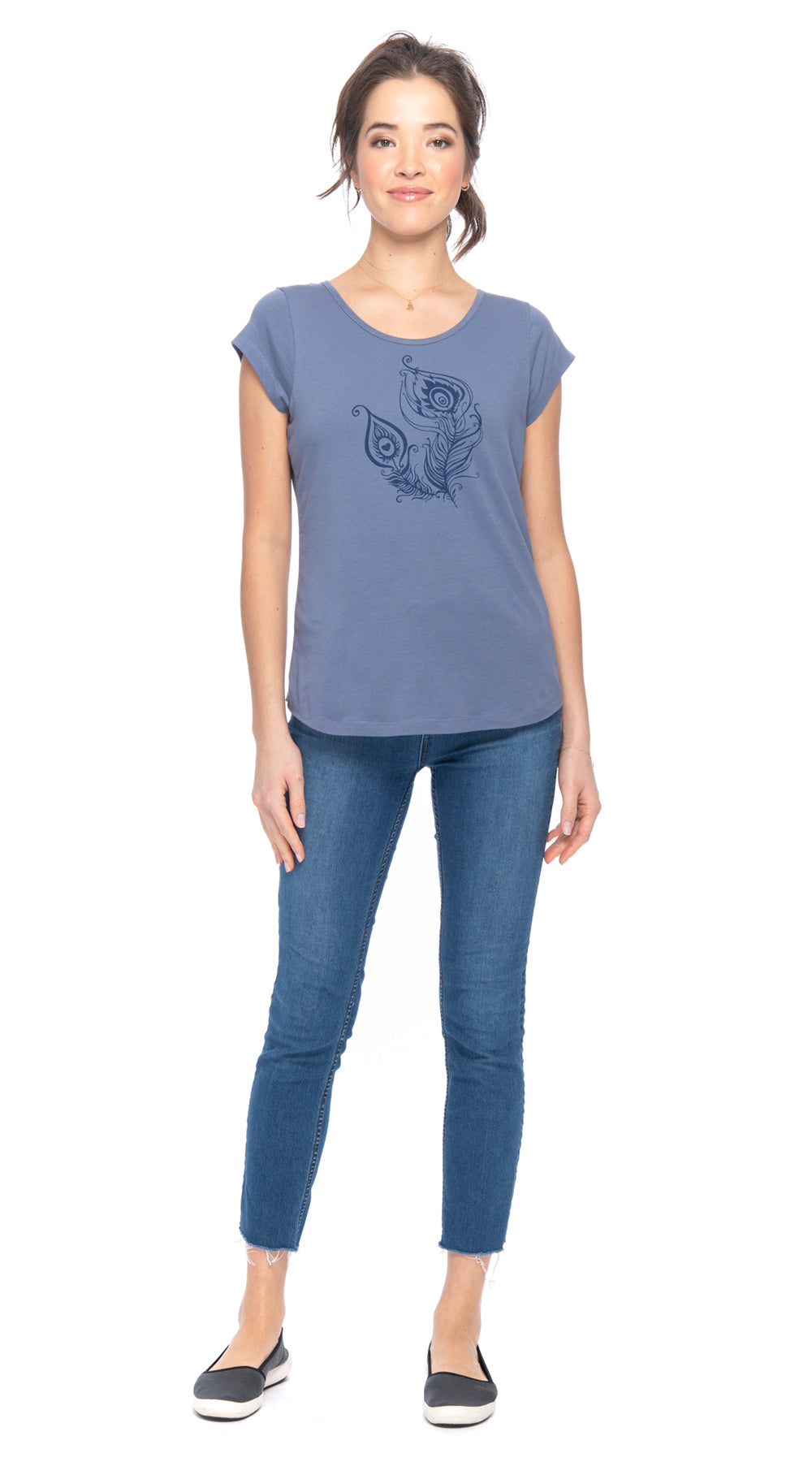 Amanda Tee - infinity feather - org.cotton