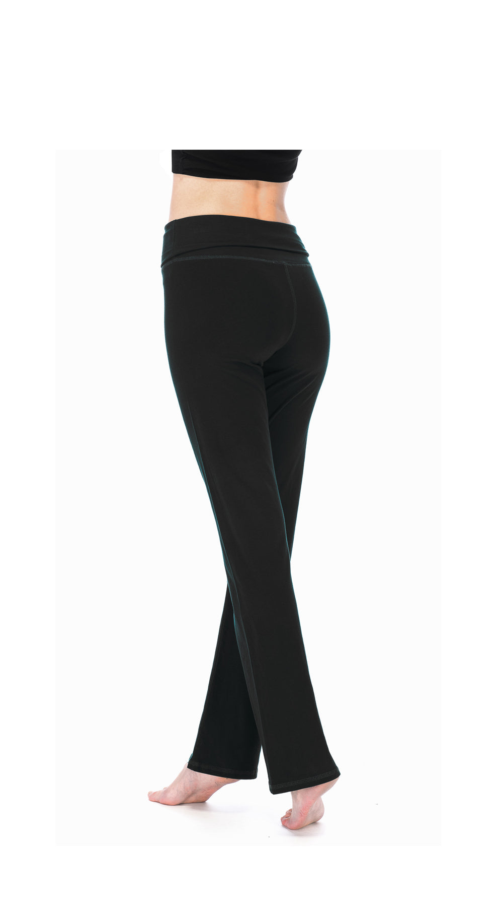NEW Roll Top Pants - black - organic cotton