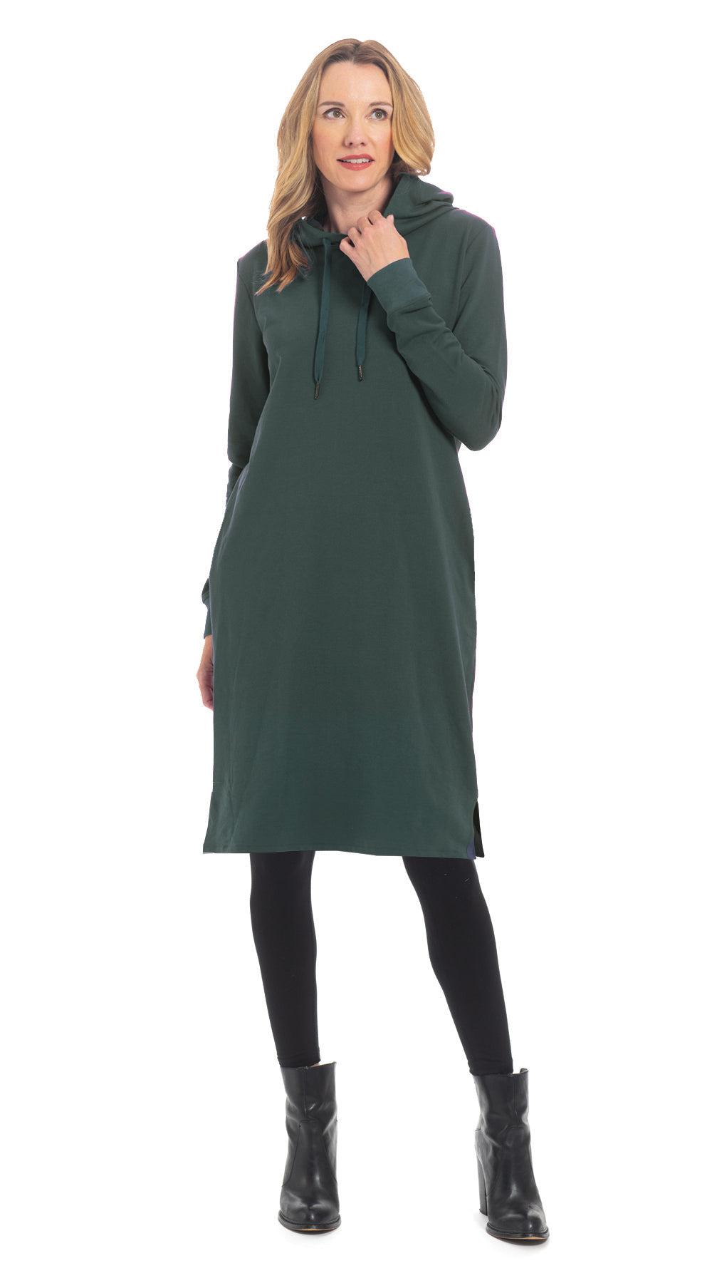 Hoody Tunic - forest - organic cotton